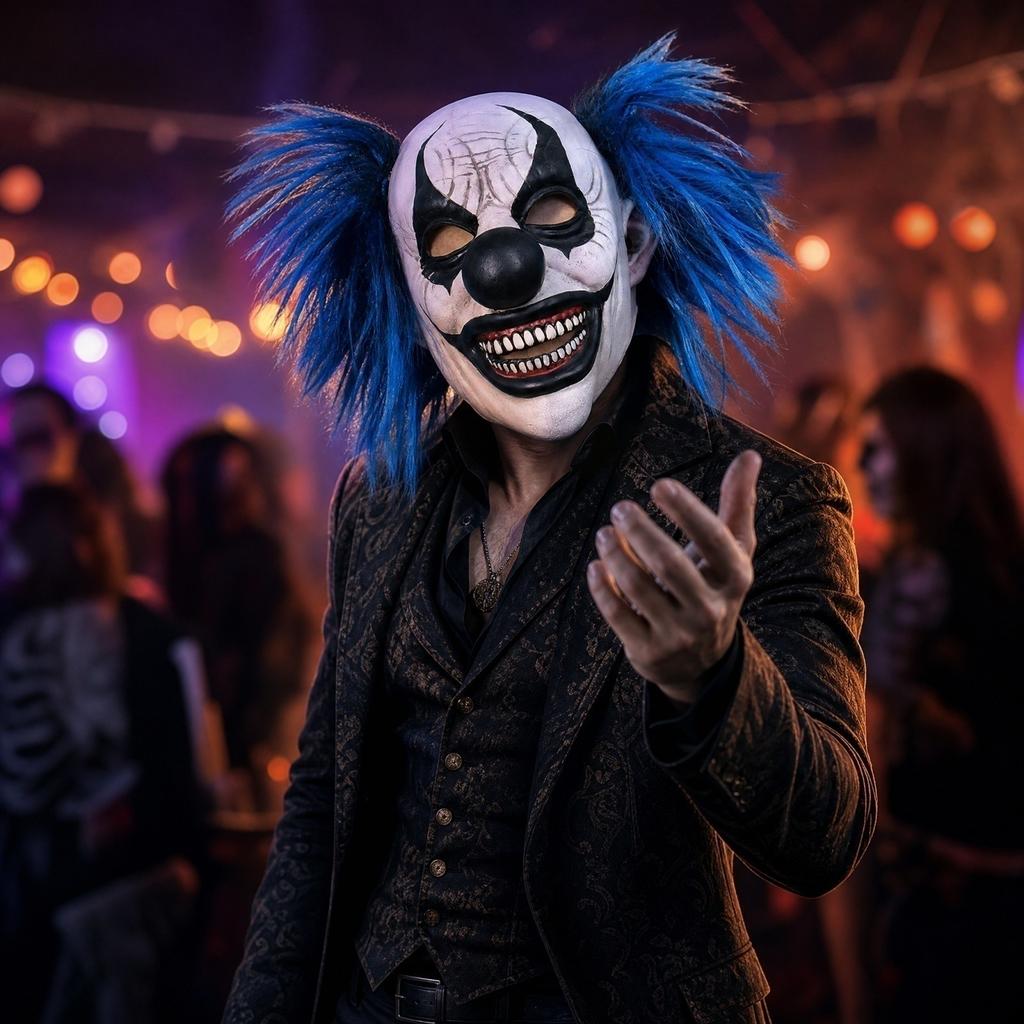 Fuldmaske Skræmmende med og Paryk til Halloween Kostumefest