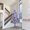 XXL Christmas Ornament Set 3 pcs Purple Plastic