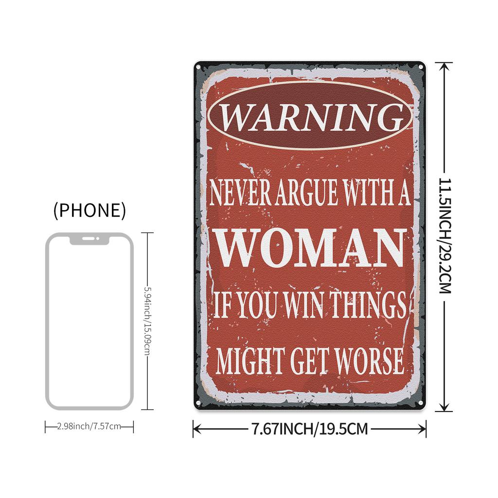 Funny Vintage Foam Wall Art, Antique Metal Tin Plate, Suitable for Home Kitchen Garden Bedroom Bar Bathroom Cafe Decoration