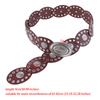 Zinc Zinc Alloy Cowgirl Buckle Belt Vintage Oval PU Hollow Belt Fashion Cowboy Waistband  Dress Decoration