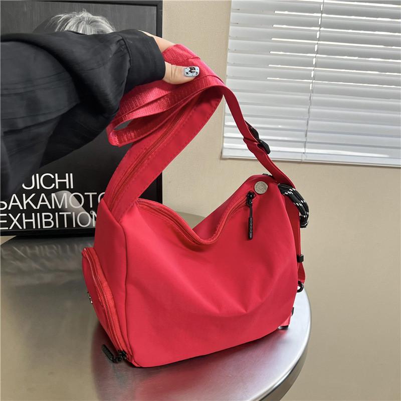 Nylon Convertible Backpack With Zipper Closure For Casual Travel And Daily Use