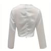 Women's New European American Elegant Satin Blouse Spring Autumn White V-neck Long Sleeve French Light Luxury Shirt