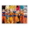 Japanese Modern Anime Retro Dragon Ball Poster Goku Gohan Vegeta Piccolo Friza Canvas Painting Print Wall Art Children Gift