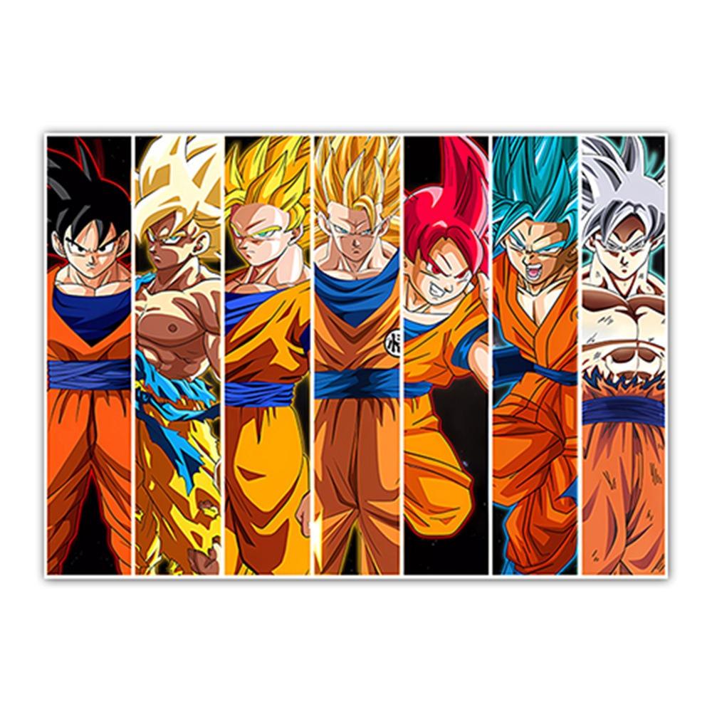 Japanese Modern Anime Retro Dragon Ball Poster Goku Gohan Vegeta Piccolo Friza Canvas Painting Print Wall Art Children Gift