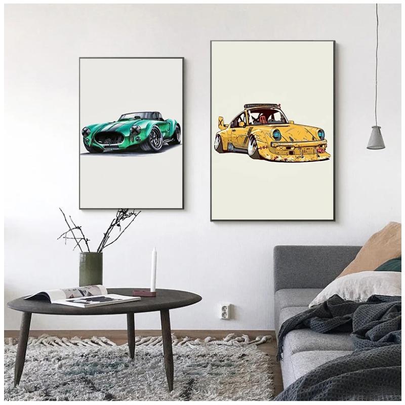 Cool Car Image Canvas Painting Wall Art Cartel De Coche Nordic Posters and Prints Poster Car Decorativas No Frame