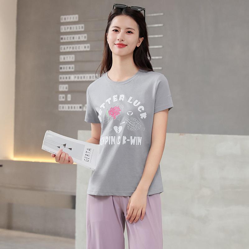 Spring-Summer Women's Casual Crew Neck Short Sleeve Solid Color Loose T-Shirt