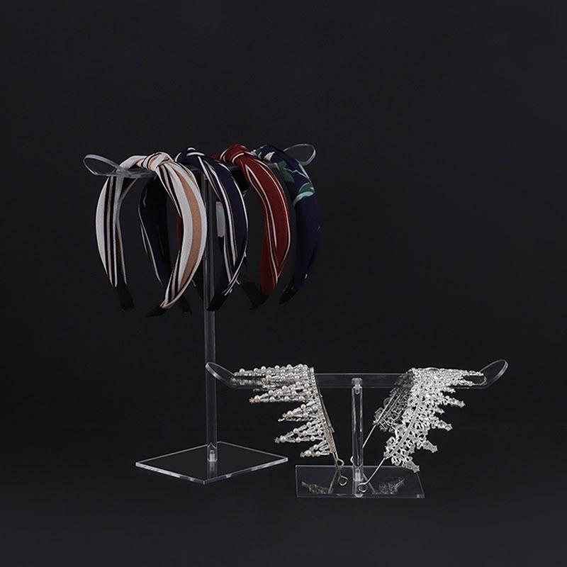 Clear Headband Holder Rack Acrylic Detachable Necklace Bracelet Display Stand Hair Accessory Bar Durable For Hairband Organizer