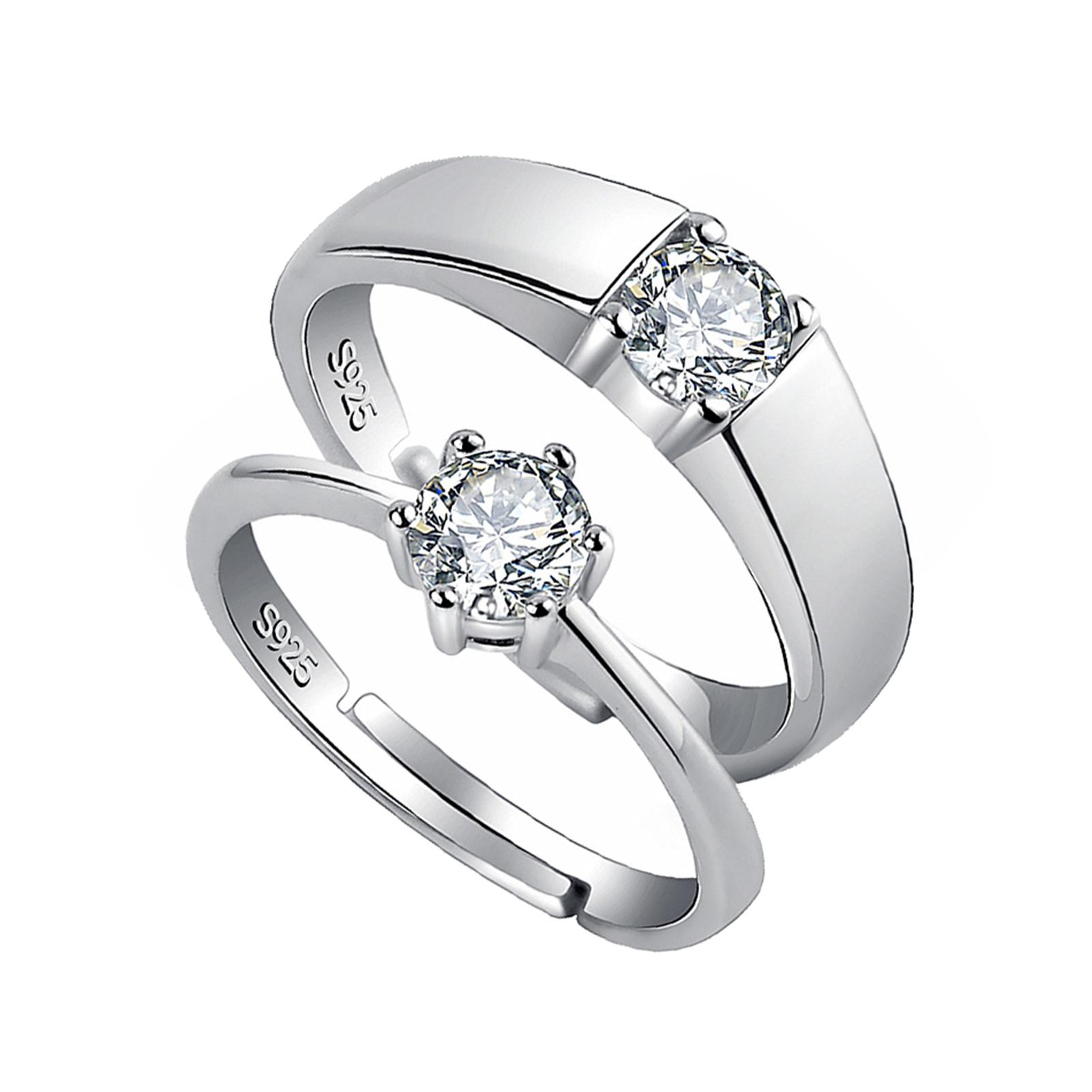 Набор из 2 женских разомкнутых колец, парный набор разомкнутых колец для пар для путешествий, свадьбы, дня рождения