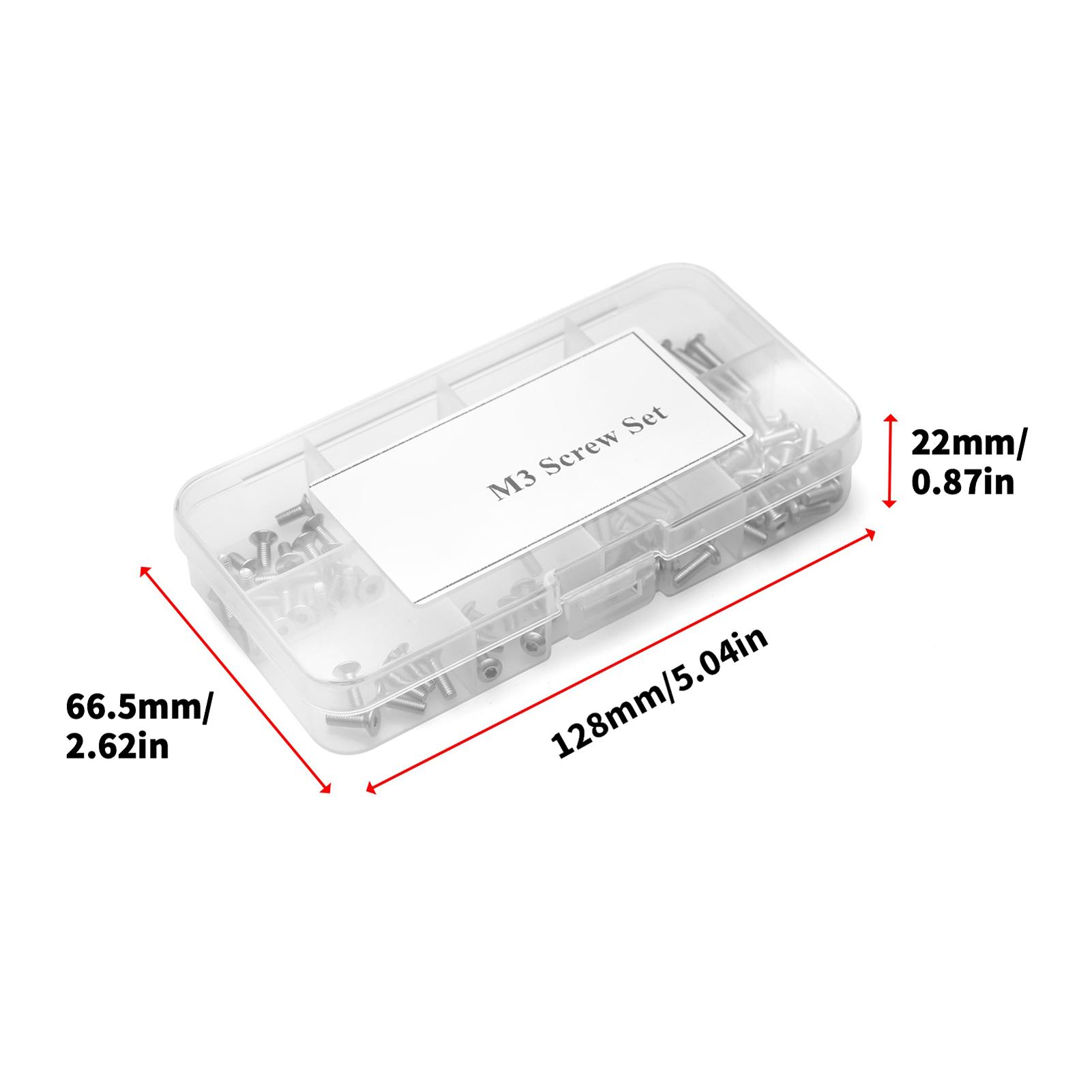 101 шт. набор винтов из нержавеющей стали M3 для замены винтов для радиоуправляемой — фото 7