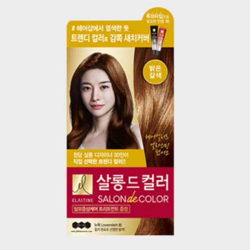 

Elastine Salon De Color Hair Dye Cream Long Lasting Korean Hair Color Bright Brown Orange Brown Wine Brown Ash Brown Bright Brown