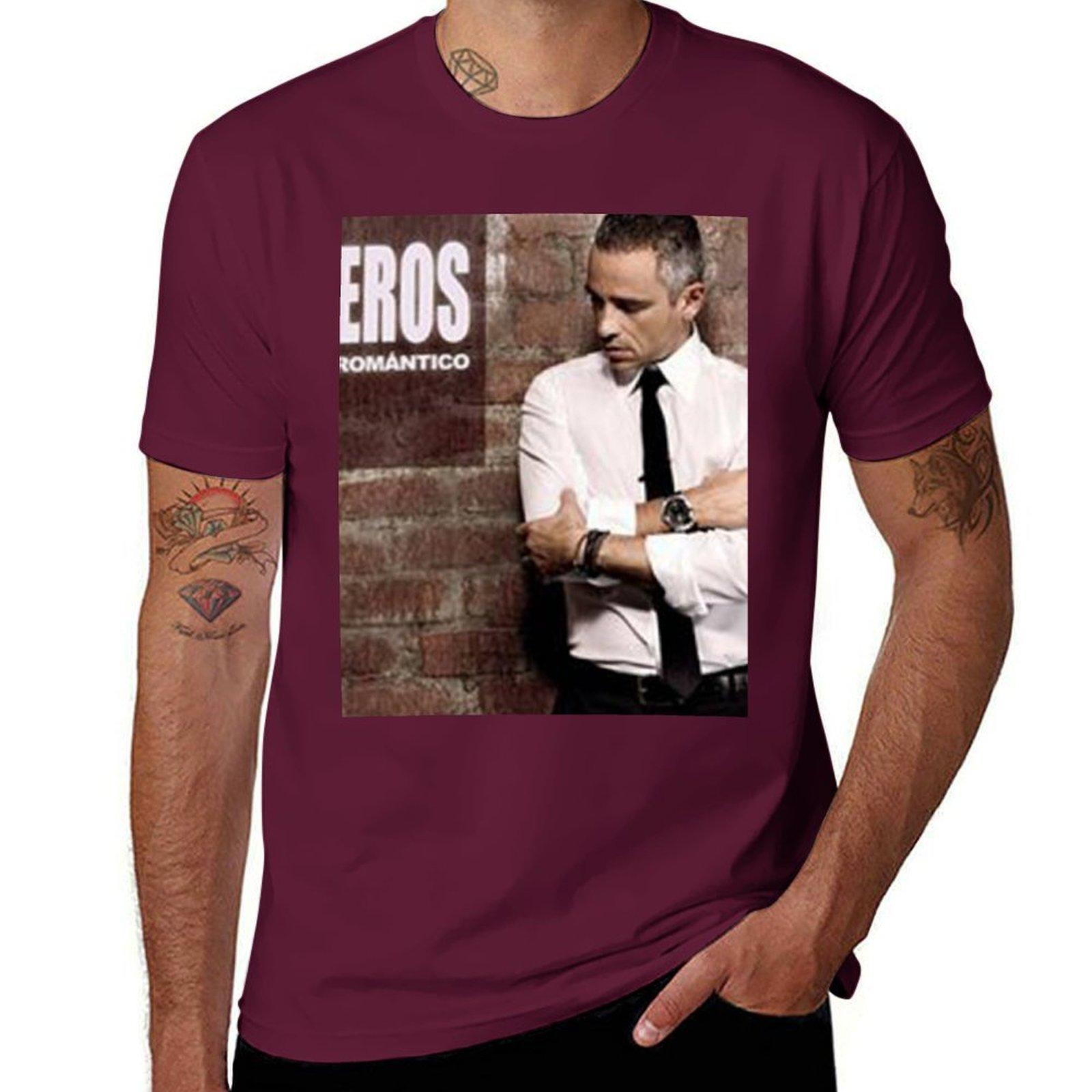 

Eros Ramazzotti - Poster T-Shirt kawaii clothes quick drying sweat Aesthetic clothing mens t shirt graphic L
