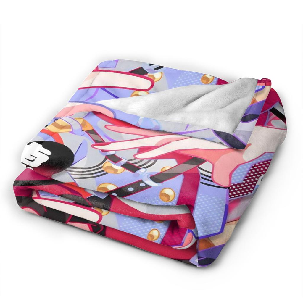 Cartoon Kasane Teto Blanket Velvet Spring/Autumn Portable Super Warm Throw Blankets for Bedding Couch Bedspread
