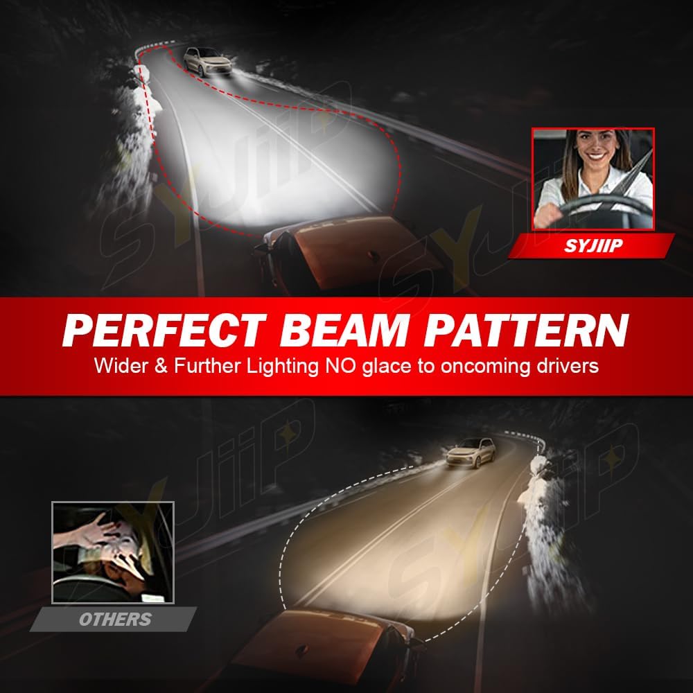 Upgraded Halogen Headlight Bulbs For Honda CR-V CRV 2015 2016 2017 2018     , 9005 H11 High Low Beam Halogen Lights, 6000K White, 300% Brightness,