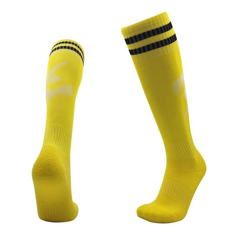 Meias de Futebol Grossas com Parte Inferior de Toalha Meias de Treino de Futebol para Adultos Resistentes a Choques Resistentes ao Desgaste Meias de Cano Alto para Joelho de Futebol Infantil