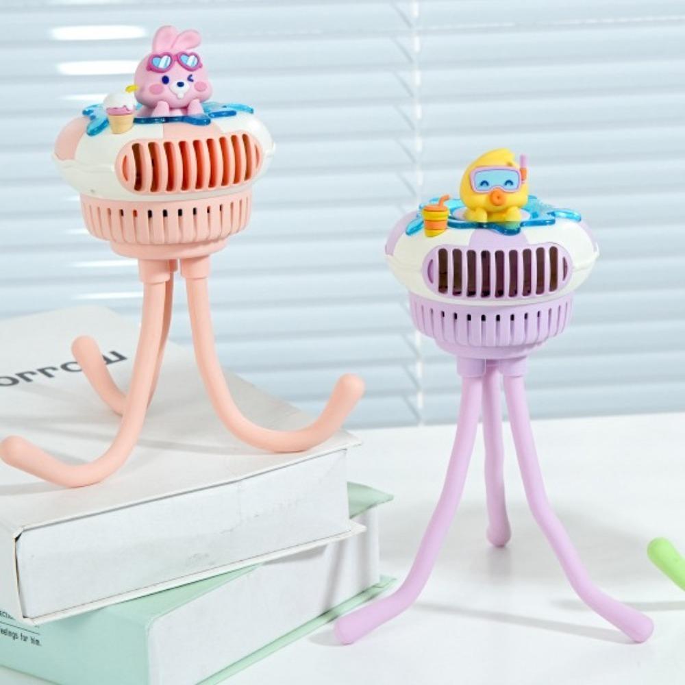 Octopus Portable Baby Stroller Fan USB Rechargeable Handheld Electric Fan Outdoor Small Fan  Home