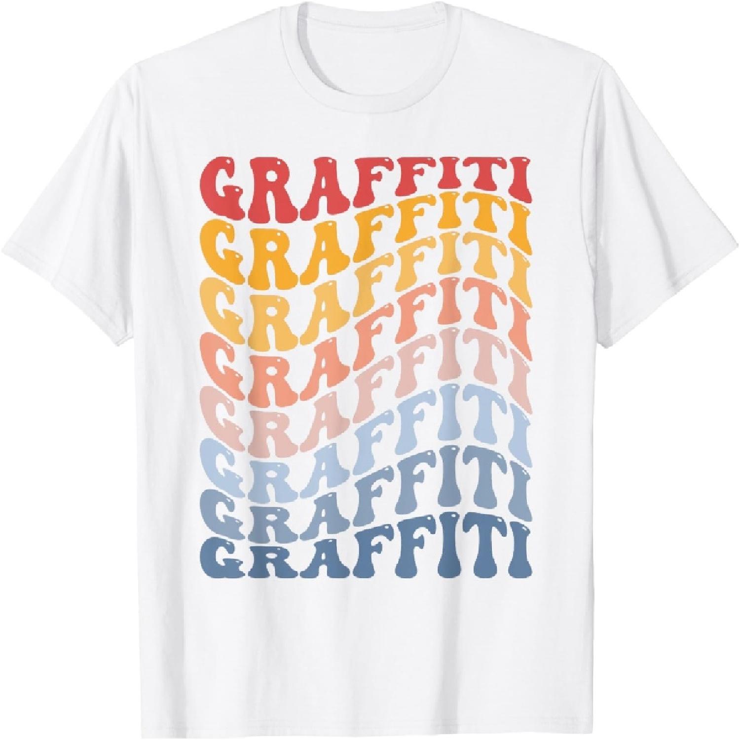 Graffiti Groovy Graffiti Tag Urban Art Street T-Shirt S