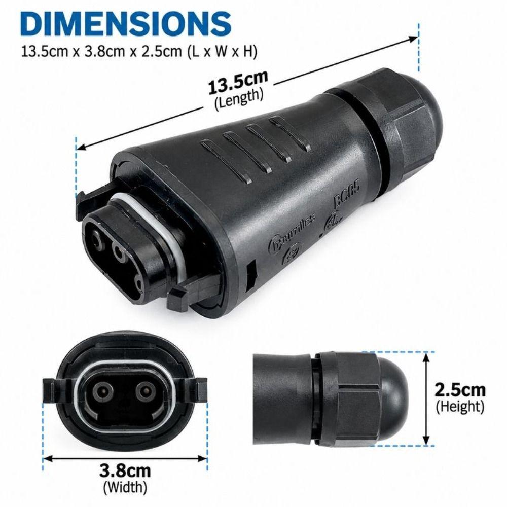 Waterproof Field Connector 3Pin Electrical Connector Microinverter Adapter  Photovoltaic Systems
