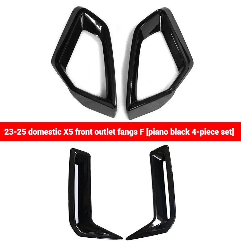 For BMW X5 G05 M Sport LCI -2025 Front Bumper Fog Light Frame Cover Car Fog Lamp Body Kit Splitter Cover Grille Sticker