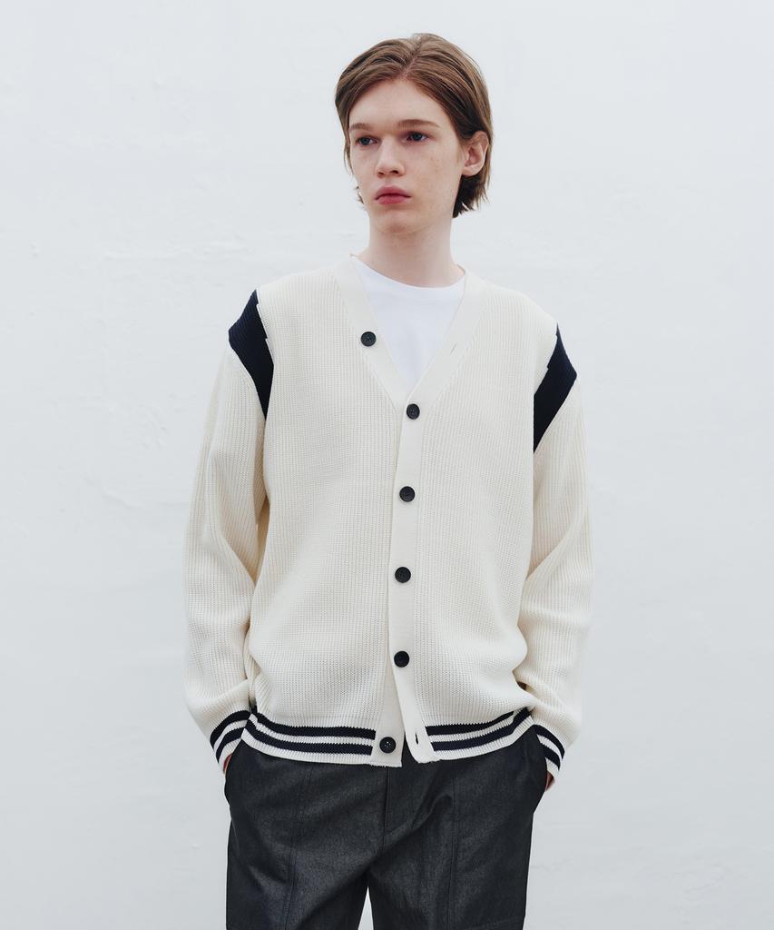 Mindbridge Contrast Semi-Oversized Cardigan - 2 Colors Mycd2101