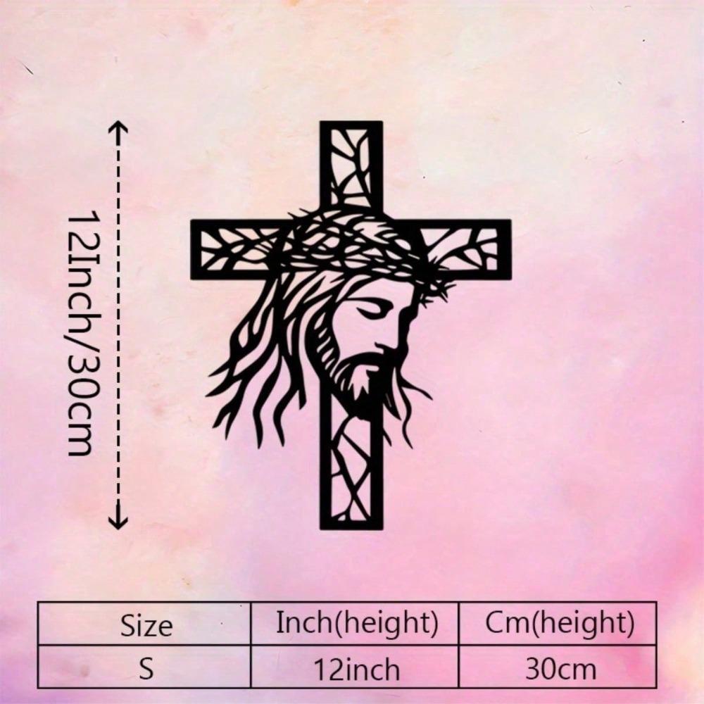 Handgeschmiedetes schwarzes Eisen Wandkreuz Jesus Skulptur Christliche Altar Dekoration Gebetsraum Geschenk