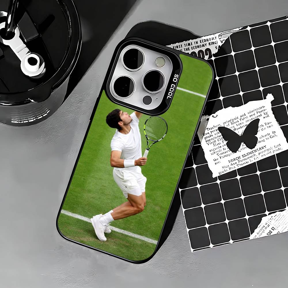 Tennis player-Carlos Alcaraz Phone Case For iPhone 17,16,15,14,13,12,11 Plus,Pro Max,XS,Colored silver phone case iPhone13PRO