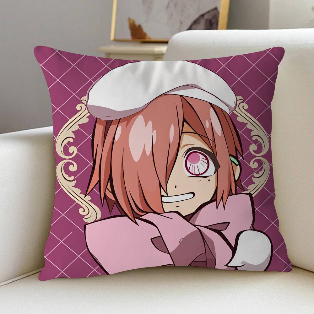 

Cartoon Character Nene Hanako Kun Teru Pillow Covers Cartoon Sofa Decorative Home Double-sided Printing Short Plush Cute Cushion 16x16Inch