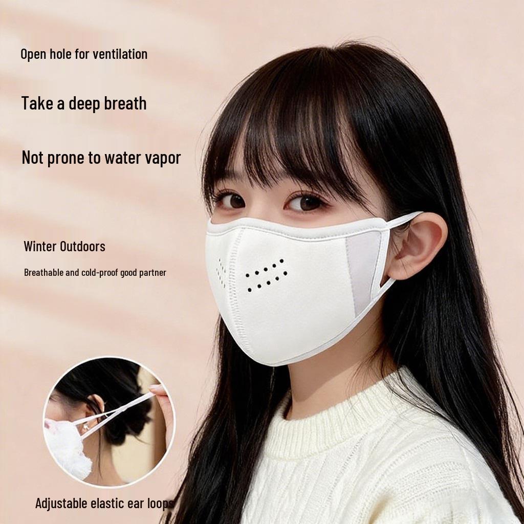 Neu! Damen Lammwolle Warme Maske - Winddicht & Kältefest für Herbst/Winter Radfahren