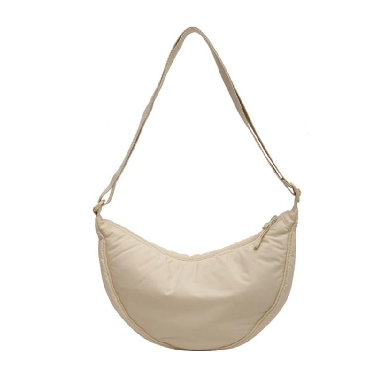 Simple Crossbody Bag for Women Nylon Shoulder Bag Dumpling Bag Satchel Bag