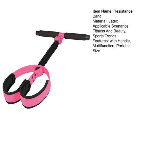 Pedal Resistance Band with Handle Yoga Sit-up Exerciser Pull Rope Men Women Abdomen Waist Arm Leg Core Training Workout Equipment