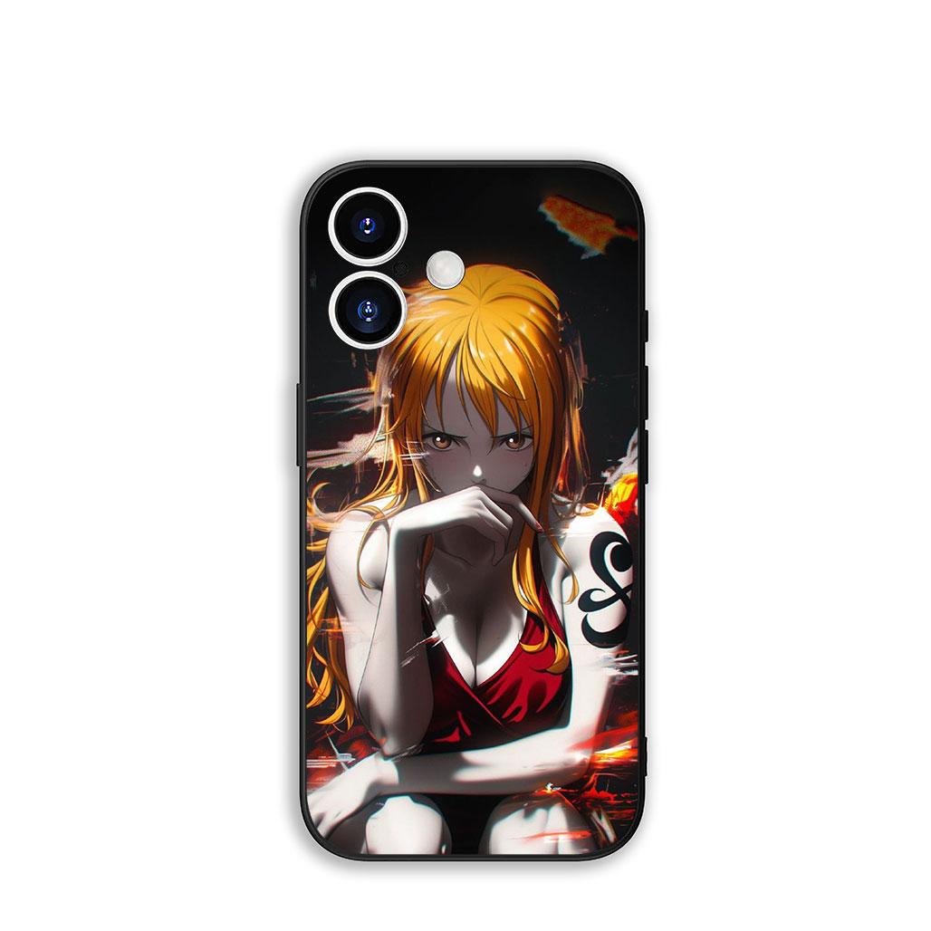 

Phone Cover Poster Nami One Piece Luffy Cartoon for Apple iPhone 16 15 14 Plus 13 12 Mini 17 Pro Max + ProMax 16E Air 15+ Case iPhone 16e
