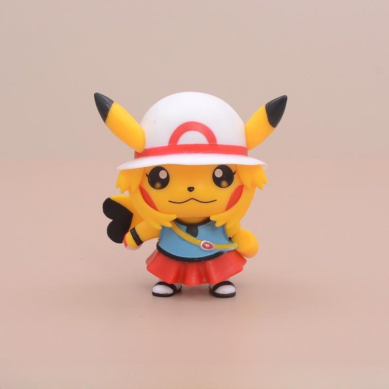 Pikachu Toy Pvc Model With Stylish Costumes For Collection Display And