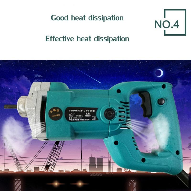 800W/1200W/1560W Electric Concrete Vibrators Needle Lightweight Concrete Mixer Strong Motor Construction Tools