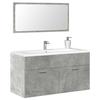 VidaXL Bathroom Cabinet with Mirror Concrete Grey Engineered Wood, Bathroom Cabinet, Bathroom Furniture, Furniture 856380