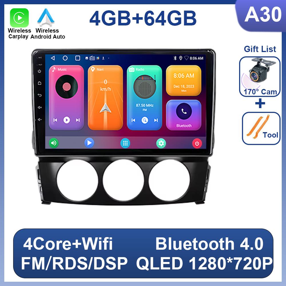 Car Android For Mazda Mx-5 2009-2013 2 Din Multimedia Video Player Carplay GPS Navigation Bluetooth 8 Core 9 Inch 5G