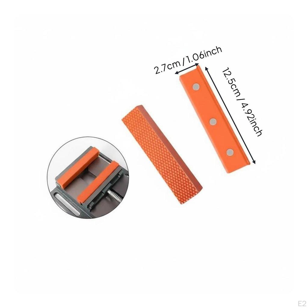 2 Pieces Nylon Vise Jaw Pads NonMarring Grips AntiSlip Surface Soft Covers for Machinists,