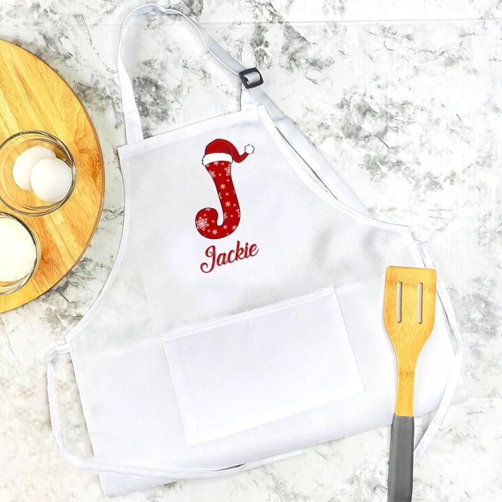 Personalized Apron for Kids Initial and Name Custom Toddler Apron for Girls and Boy Cooking Baking Kitchen Apron