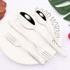 4Pcs Colorful Stainless Steel Dinnerware Cutlery Set Dinner Tableware Set Luxury Flatware Fork Knife Spoon For Wedding