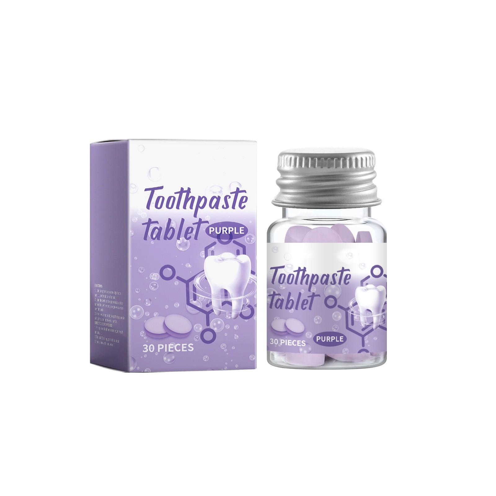 

Твердые таблетки зубной пасты для глубокой очистки зубов, ухода за полостью рта, очистки желтых зубов от грязи, портативные таблетки зубной пасты One Size фиолетовый