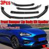 Gloss Black Front Lip Splitter Kit for 2019 Ford Focus