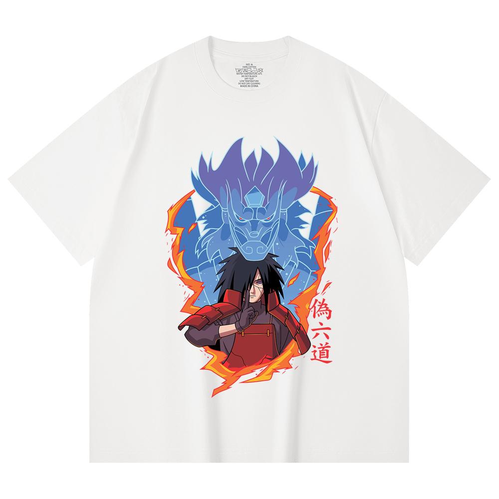 230 Gsm 100% Cotton Naruto V13 Madara Print Unisex Heavy Cotton T Shirt
