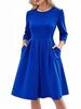 Women's Summer Evening Dress with Pockets – Party, Church, Bridesmaid & Graduation Style JH253-4.