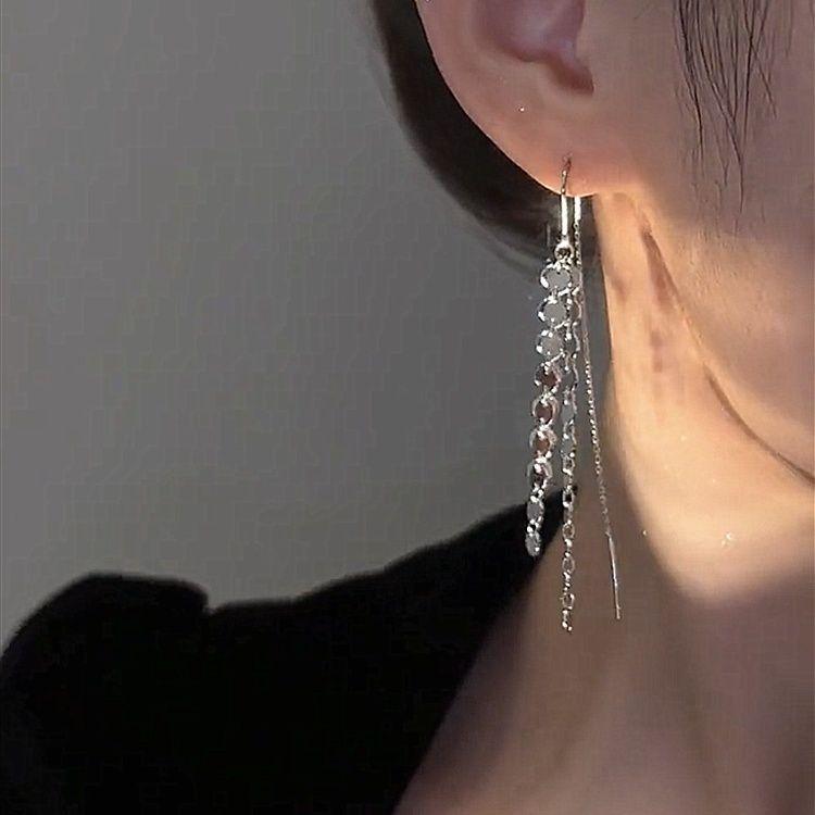 2023 Luxe Sequin Tassel Earrings: High-End Design for Women