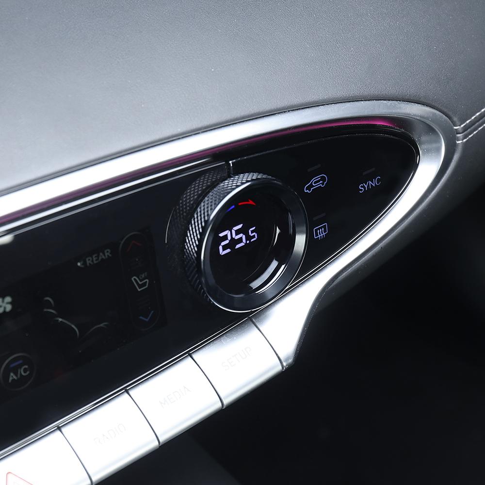 For Genesis GV70 2022-2025 LHD RHD Aluminum Alloy Material Air Conditioner Knob Cover Ring Trim Interior Car Decor Accessories