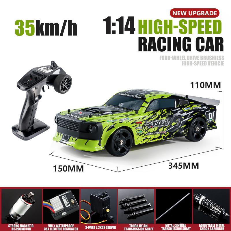 

Remote Control Toy Race Car 1:14 Scale - High Speed 4x4 Off-Road RC Climbing Drift Car, Gift for Boys