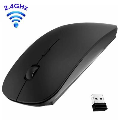 İnce Kablosuz Fare 2.4GHz Optik Fareler 1600DPI Oyuncu Ofis Sessiz Fare Ergonomik Tasarım Fareler USB Alıcı ile PC Dizüstü Bilgisayar için