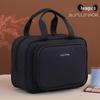 Luxury Large-Capacity Travel Cosmetic Bag with Partitioned Storage and Patch Pockets