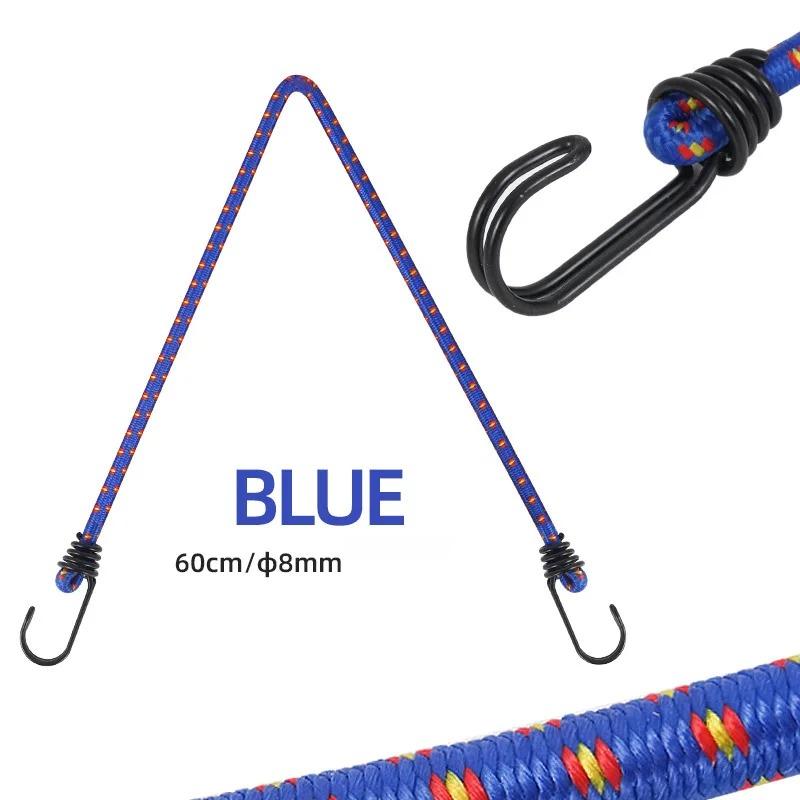 

60cmx8mm High Elasticity Luggage Straps Rope Cargo Lashing Bike Equipment Trunk Fixed Rubber Elastic Outdoor Rope Camping