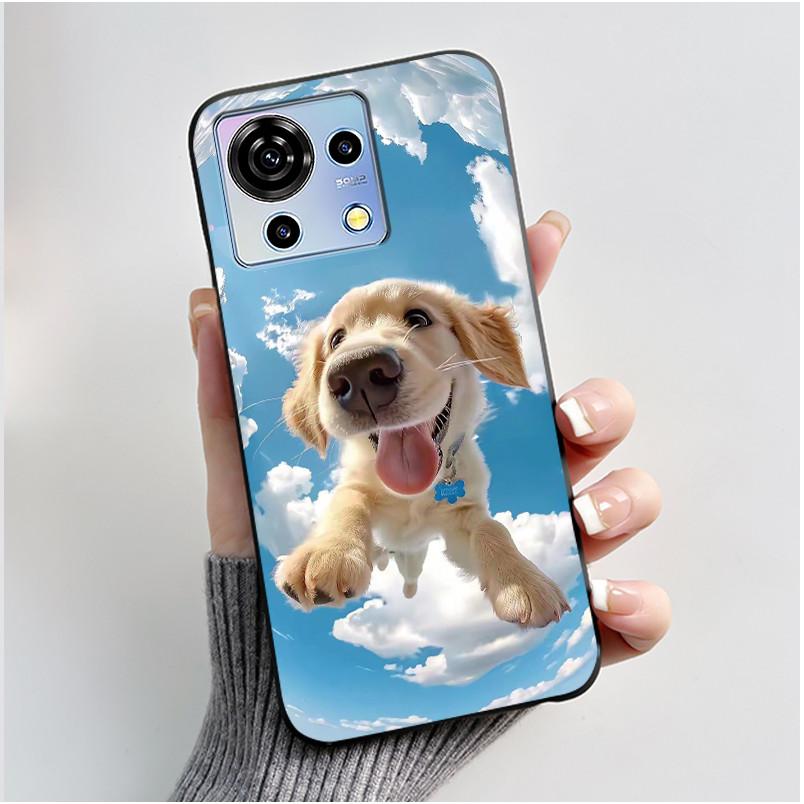 For ZTE Blade V50 Vita Case Black TPU Silicone Luxury Cute Cool Flower Phone Cases for Blade V 50 Vita V50Vita Bumper Soft Cover