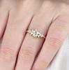 An Elegant Golden Ring with A Symbol of Love, A Sparkling Zircon, An Accessory for Special Occasions and Nights