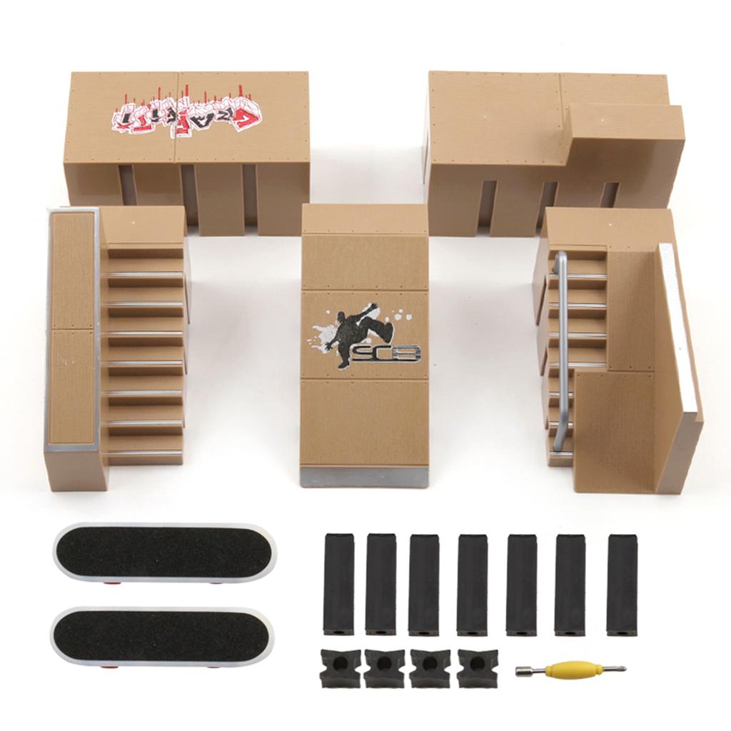 Fingerboard Skate Kit Mini Finger Skateboards Ramp for Fingerboard Lovers Skill Development